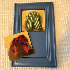 Magnetic art work frame and seasonal artwork